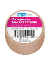 AEROTAPE Tan Microporous Paper Tape 2.5cm x 5M 1 Pack