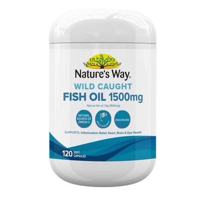 Nature's Way Wild Caught Fish Oil 1500mg 120 Capsules