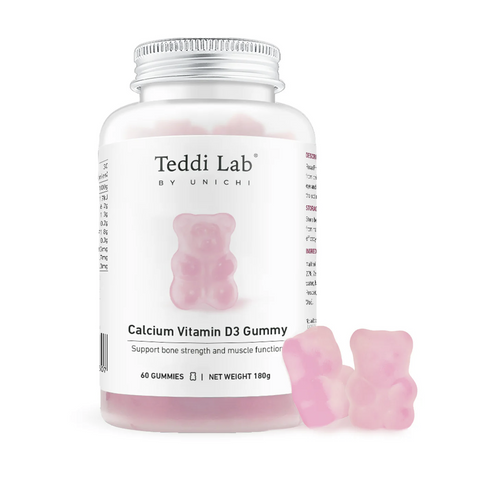 Teddi Lab by Unichi Calcium Vitamin D3 Gummy 60 Gummies Teddi Lab by Unichi Calcium Vitamin D3 Gummy 60 Gummies