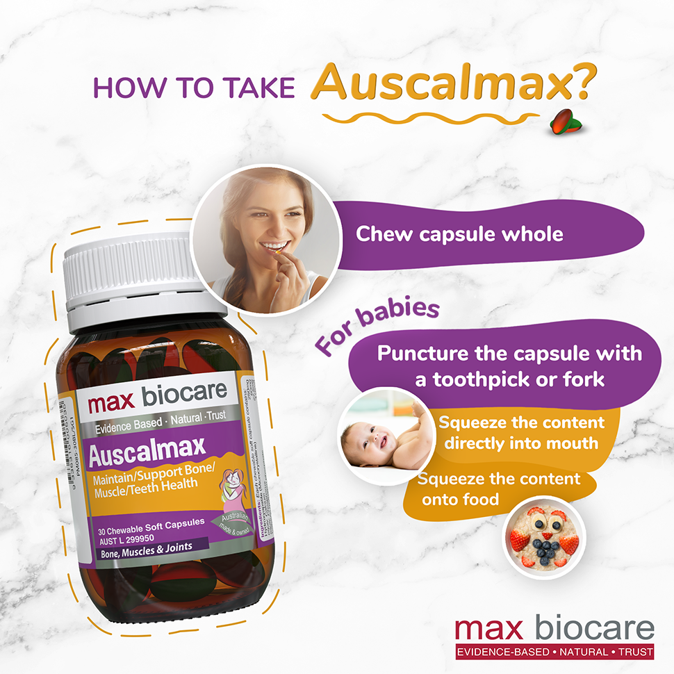 MAX BIOCARE Auscalmax 30 Chewable Soft Capsules MAX BIOCARE Auscalmax 30 Chewable Soft Capsules