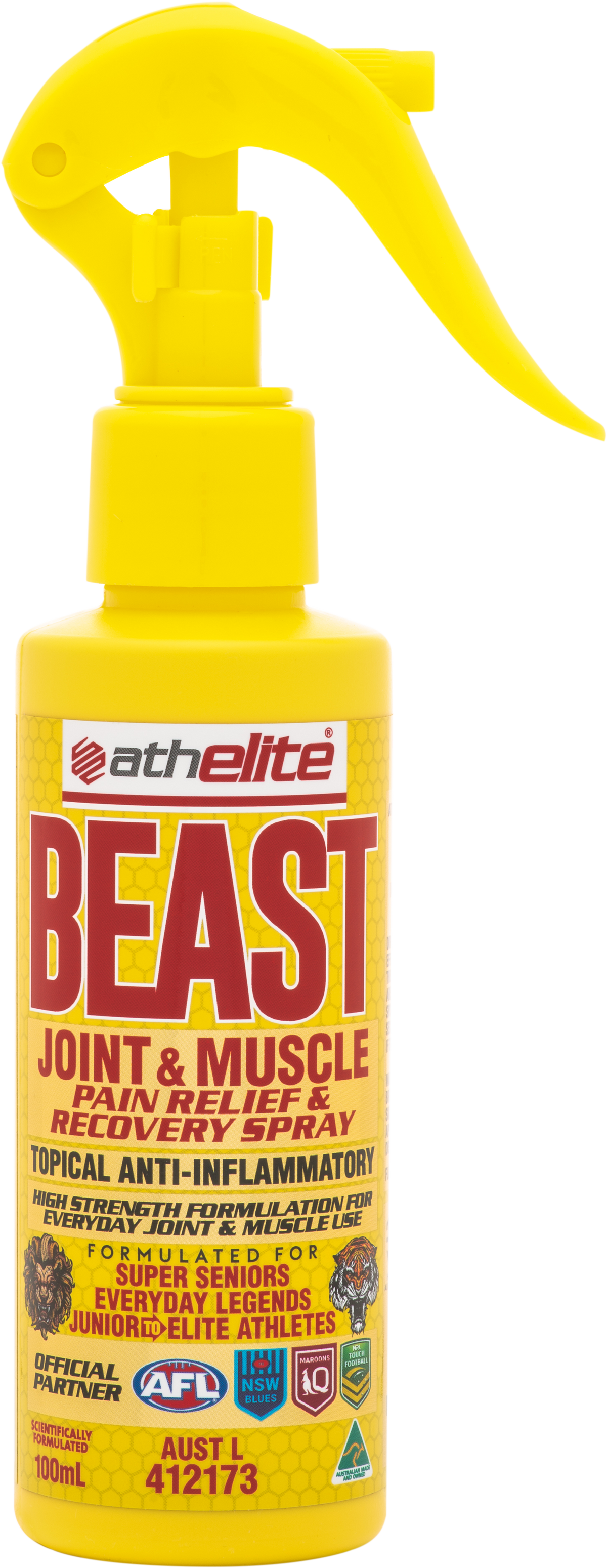 Athelite Beast Joint & Muscle Pain Relief & Recovery Spray 100mL