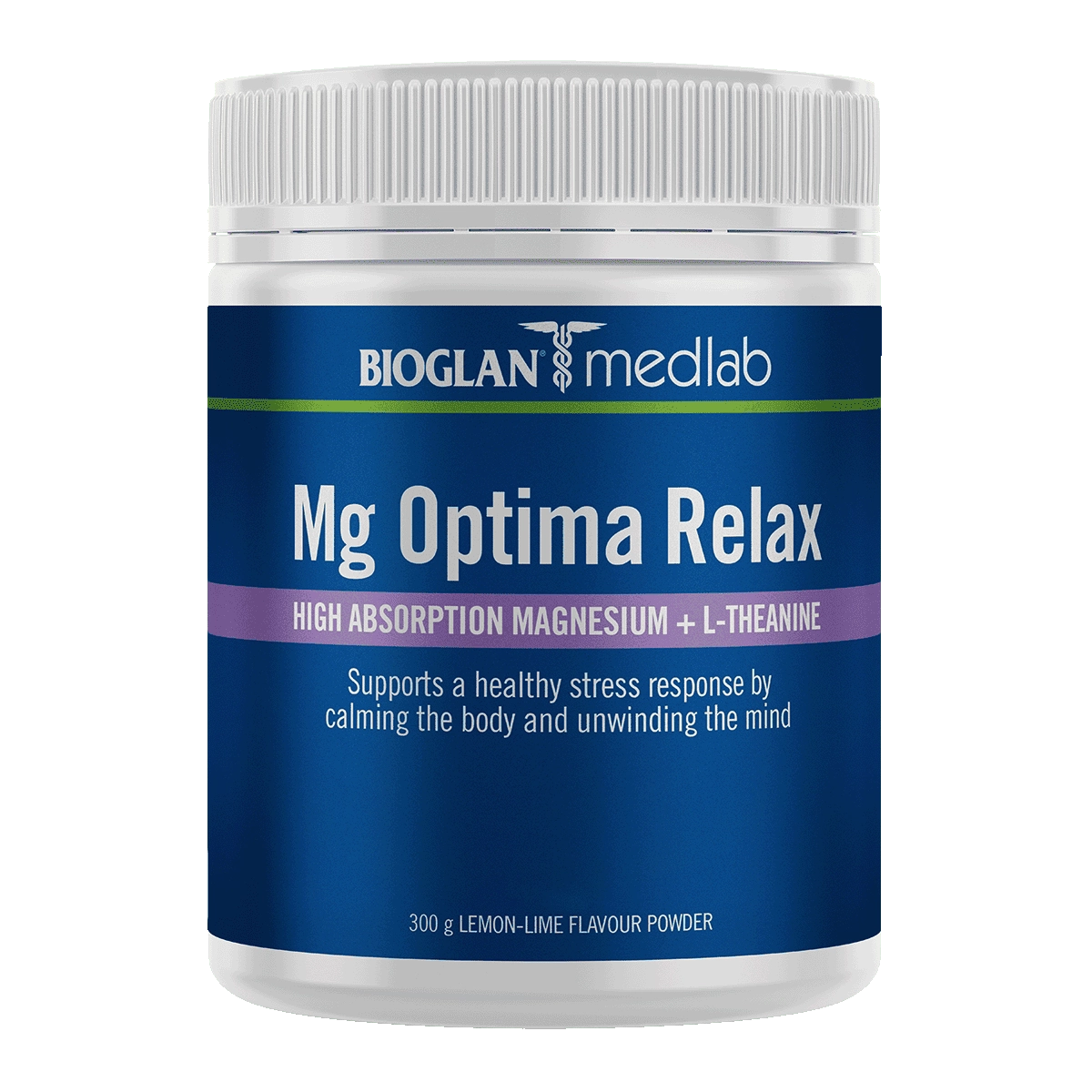 Bioglan Medlab Mg Optima Relax Lemon-Lime Powder 300g