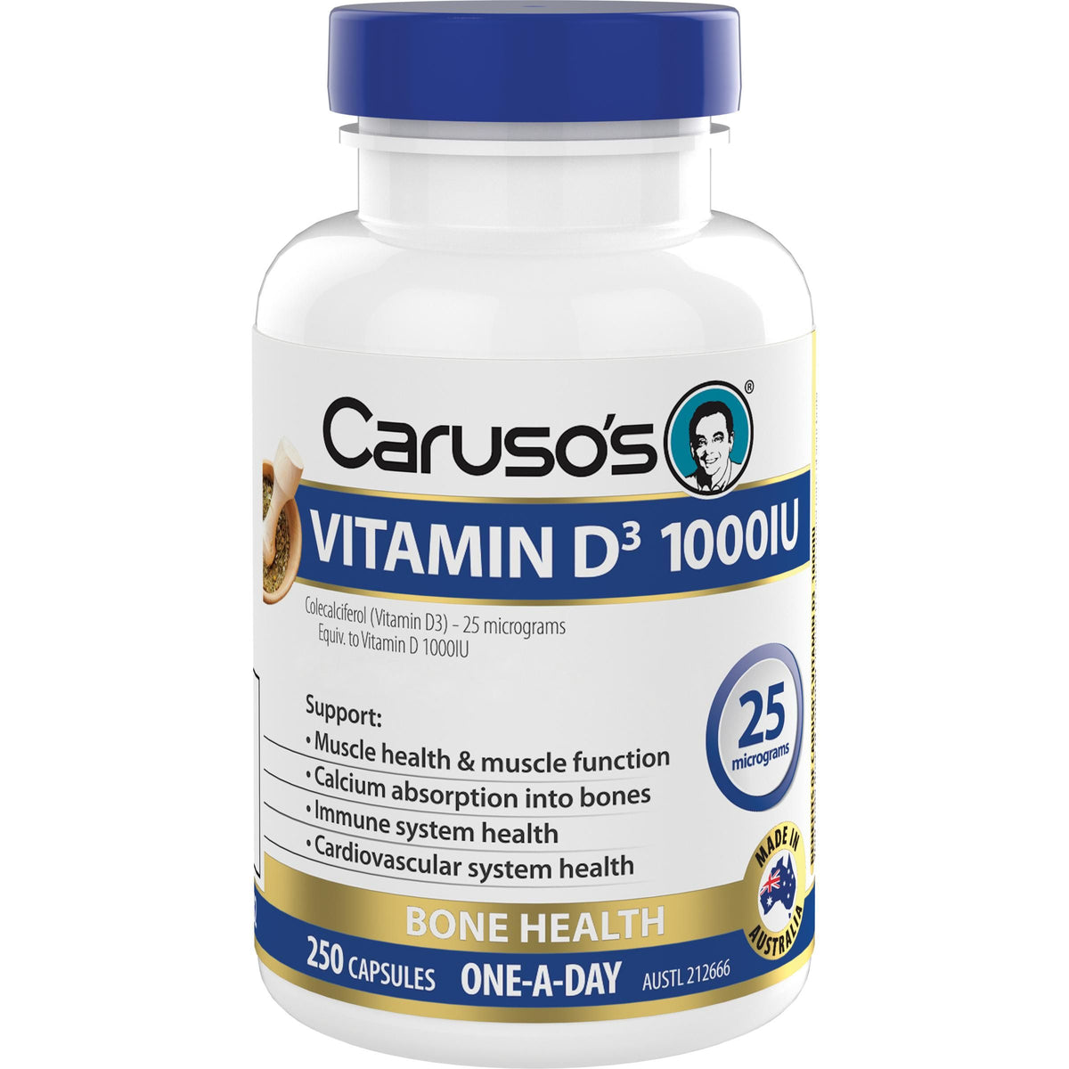 Caruso's Natural Health Vitamin D3 1000IU 250 Capsules