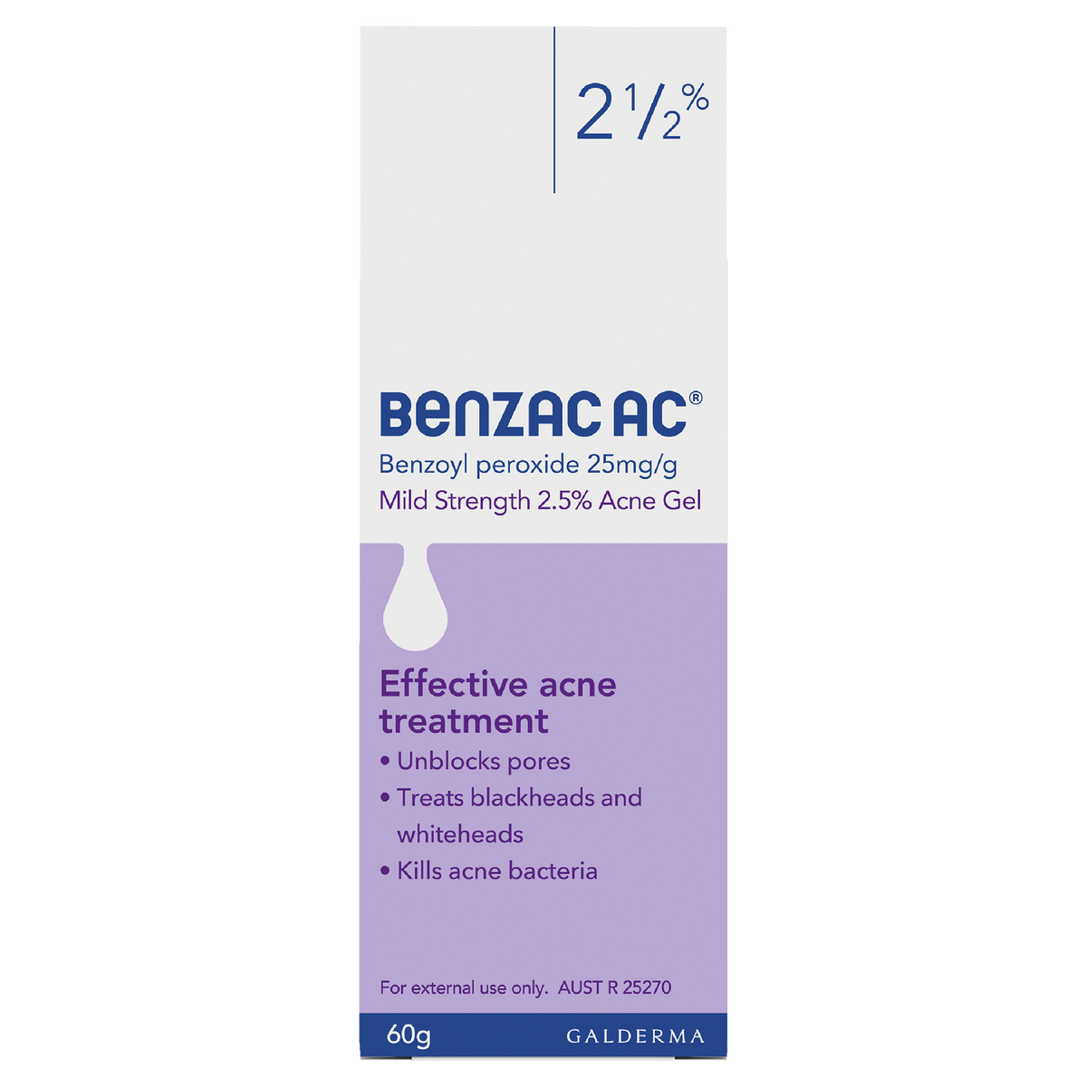 Benzac AC Gel 2.5% 60g