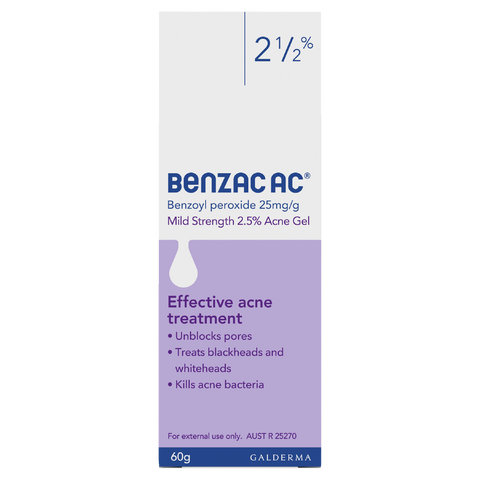 Benzac AC Gel 2.5% 60g Benzac AC Gel 2.5% 60g