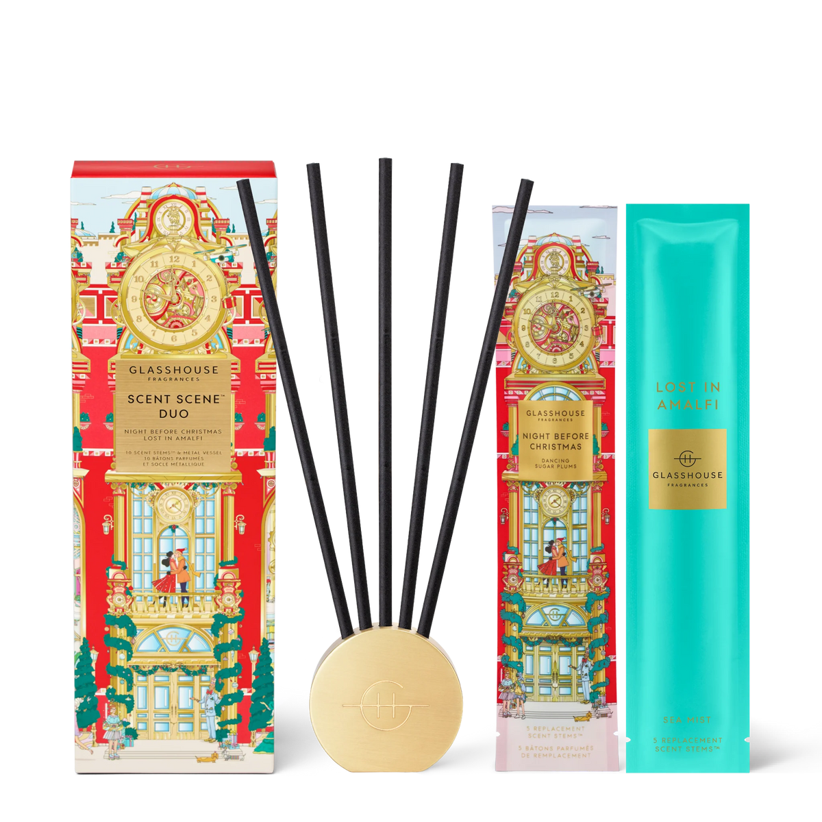 GlassHouse Fragrances Christmas Scent Scene Duo Set