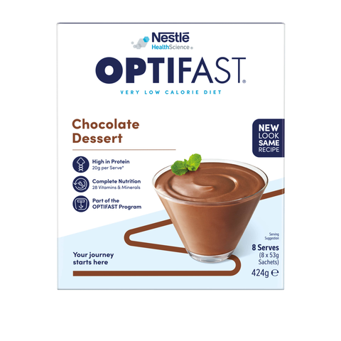 OPTIFAST VLCD Dessert Chocolate - 8 Pack 53g Sachets OPTIFAST VLCD Dessert Chocolate - 8 Pack 53g Sachets