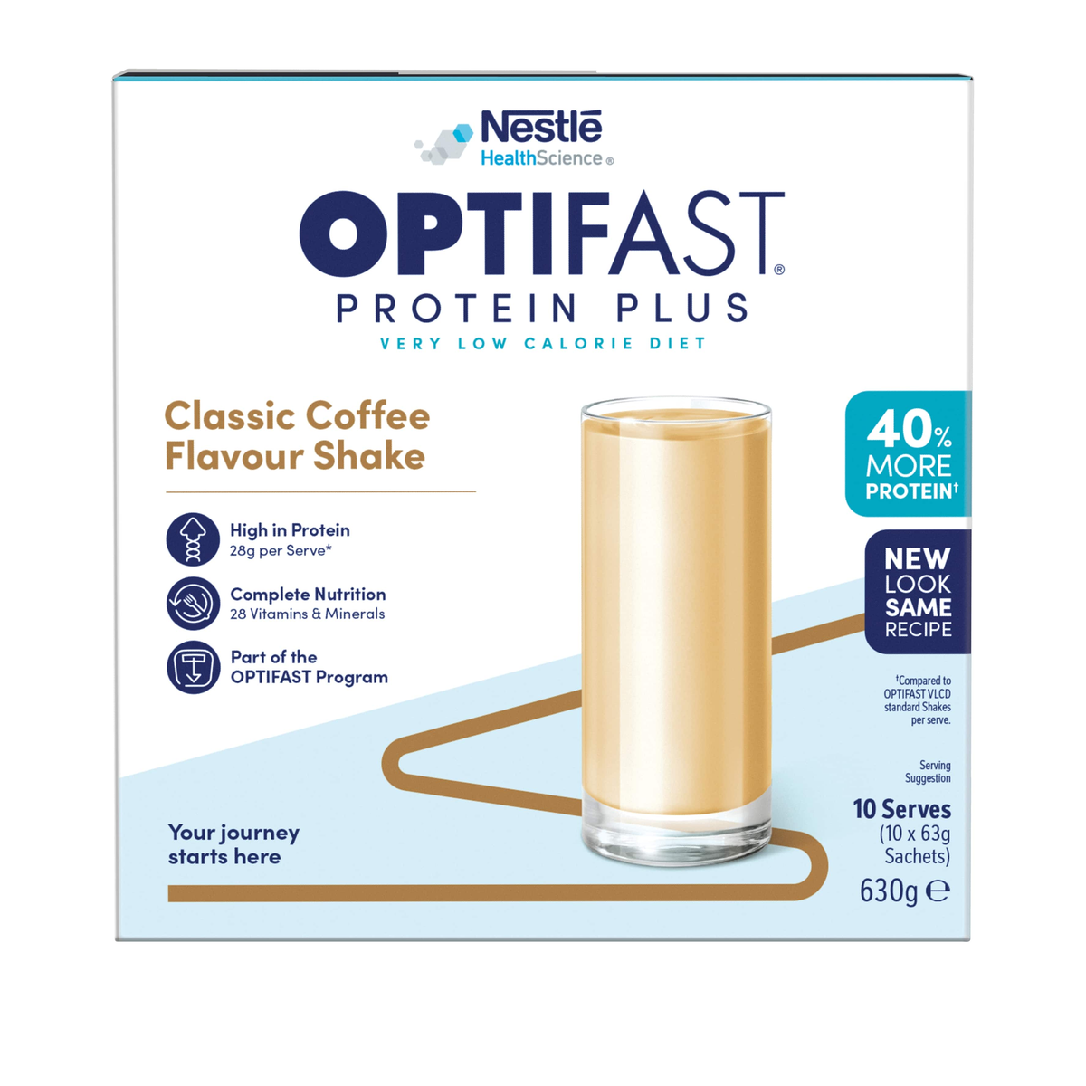 Optifast VLCD Protein Plus Classic Coffee Flavour Shake 63g x 10 Sachets
