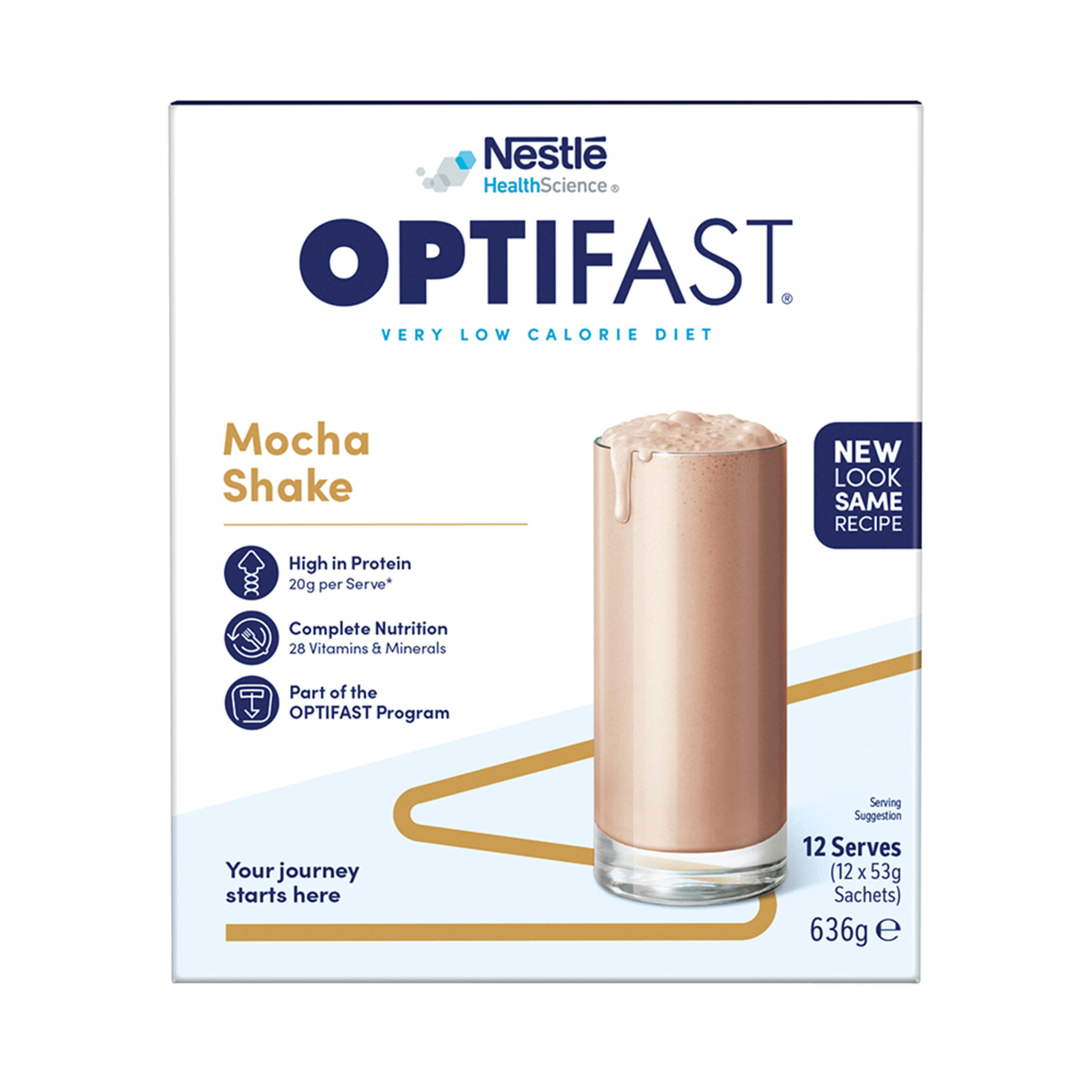 OPTIFAST VLCD Shake Mocha 12 x 53g Sachets