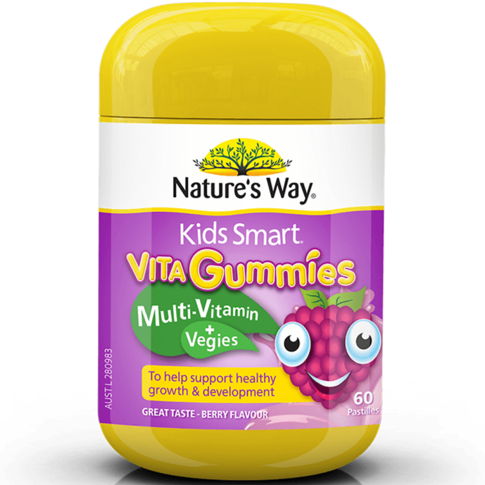 Nature's Way Kids Smart Vita Gummies Multi Vitamin & Vegies 60 Gummies (Expiry 11/25)