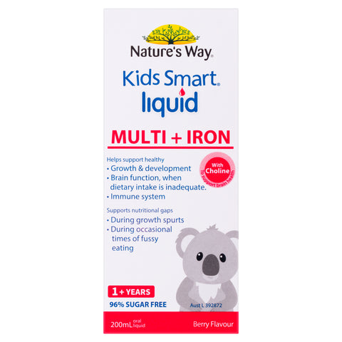 Nature's Way Kids Smart Liquid Multi + Iron 200mL Nature's Way Kids Smart Liquid Multi + Iron 200mL