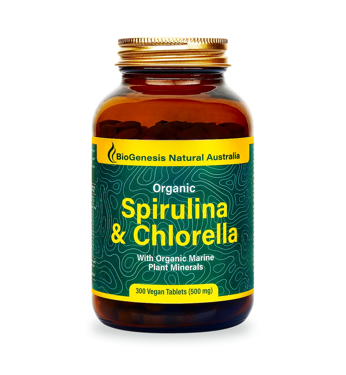 BioGenesis Natural Australia Spirulina & Chlorella with Organic Marine Plant Minerals 500mg 300 Tablets