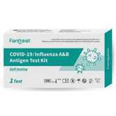 Fanttest Covid-19/Influenza A&B Combination Rapid Antigen Test Kit (Nasal Swab) 1 Pack