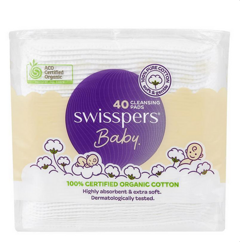 Swisspers Baby Organic Cotton Large Pads 40 Swisspers Baby Organic Cotton Large Pads 40