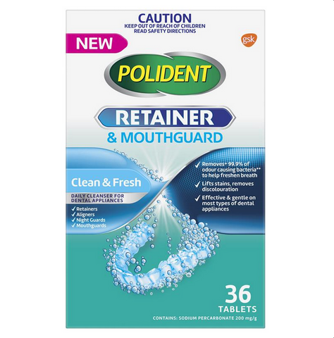 Polident Retainer and Mouthguard Cleanser 36 Tablets Polident Retainer and Mouthguard Cleanser 36 Tablets
