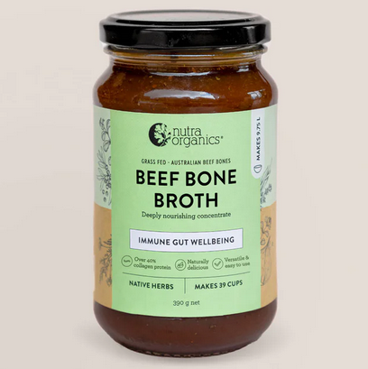 Nutra Organics Beef Bone Broth Concentrate Native Herbs 390g Nutra Organics Beef Bone Broth Concentrate Native Herbs 390g