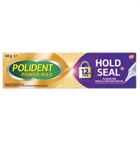 Polident MAX SEAL Denture Adhesive Cream 40g Polident MAX SEAL Denture Adhesive Cream 40g