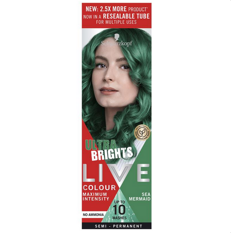 Schwarzkopf LIVE Colour Ultra Brights Sea Mermaid 75mL Schwarzkopf LIVE Colour Ultra Brights Sea Mermaid 75mL
