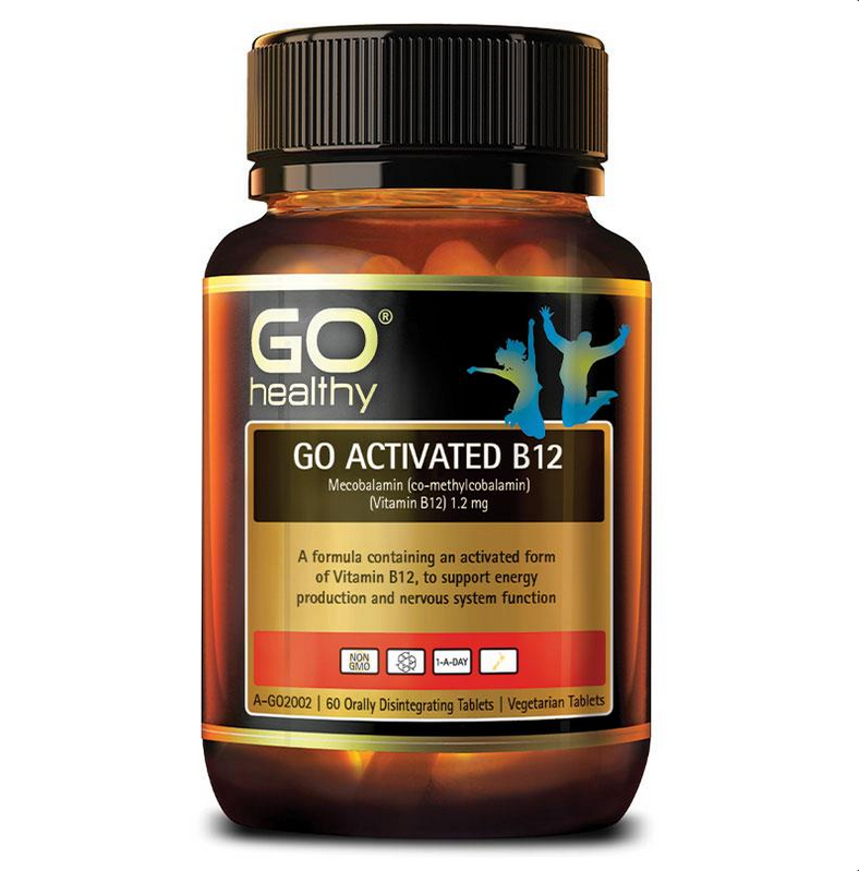 GO Healthy Activated B12 Sublingual 60 Vegan Tablets Better