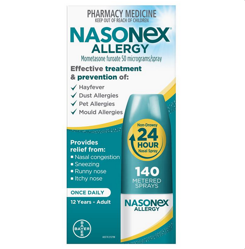 Nasonex Allergy Non-Drowsy 24 Hour Nasal Spray 140 Sprays (Limit ONE per Order)