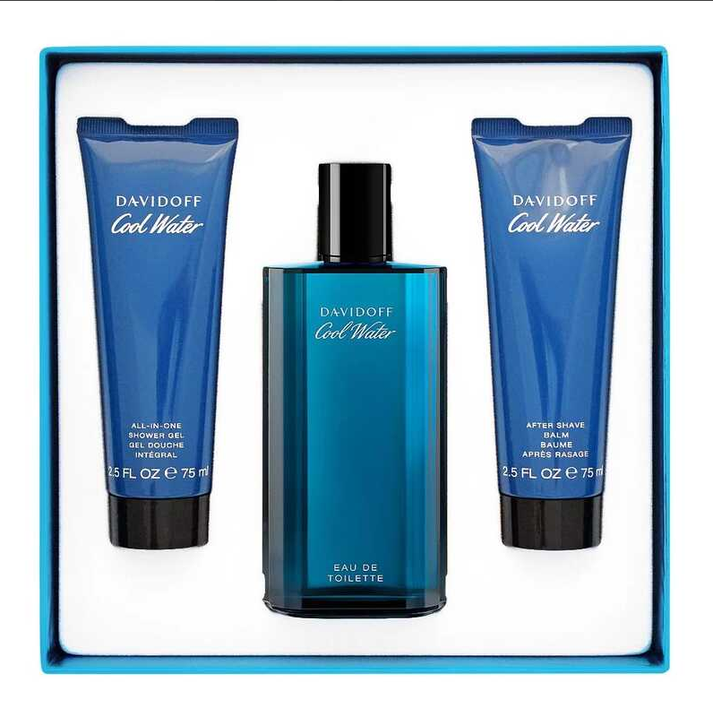 Davidoff Cool Water for Men Eau de Toilette 125mL 3 Piece Set