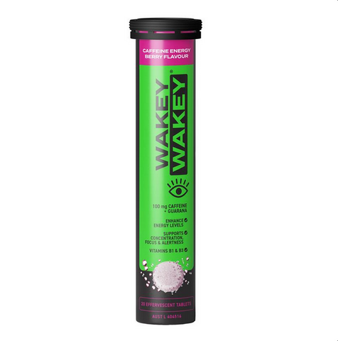 Wakey Wakey Caffeine Effervescent Berry Flavour 20 Tablets Wakey Wakey Caffeine Effervescent Berry Flavour 20 Tablets