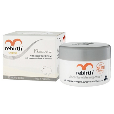 Rebirth Placenta Whitening Cream with Wakamine, Collagen & Sunscreen 100mL Rebirth Placenta Whitening Cream with Wakamine, Collagen & Sunscreen 100mL