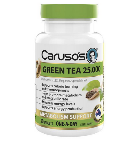 Caruso's Natural Health One a Day Green Tea 25,000 50 Tablets Caruso's Natural Health One a Day Green Tea 25,000 50 Tablets