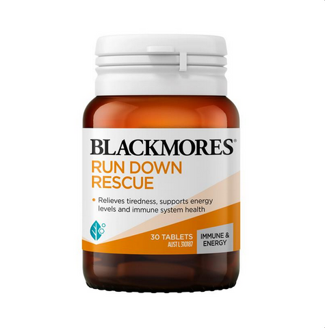 Blackmores Run Down Rescue Immune Support Vitamin 30 Tablets Blackmores Run Down Rescue Immune Support Vitamin 30 Tablets