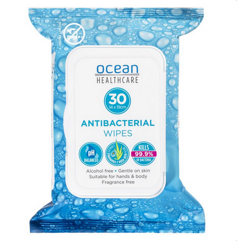 Ocean Antibacterial Wipes 30 Pack Ocean Antibacterial Wipes 30 Pack