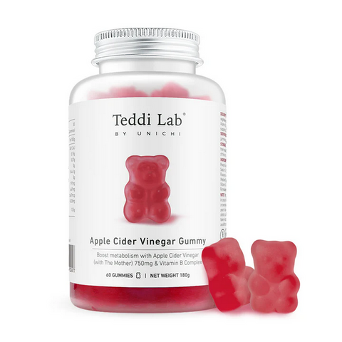 Teddi Lab by Unichi Apple Cider Vinegar Gummy 60 Gummies Teddi Lab by Unichi Apple Cider Vinegar Gummy 60 Gummies