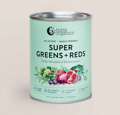 Nutra Organics Super Greens + Reds 150g Nutra Organics Super Greens + Reds 150g