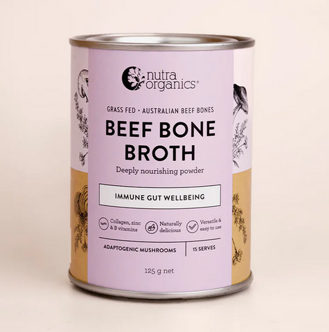 Nutra Organics Beef Bone Broth Adaptogenic Mushroom 125g Nutra Organics Beef Bone Broth Adaptogenic Mushroom 125g