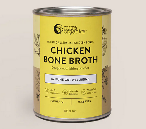 Nutra Organics Chicken Bone Broth Turmeric 125g Nutra Organics Chicken Bone Broth Turmeric 125g