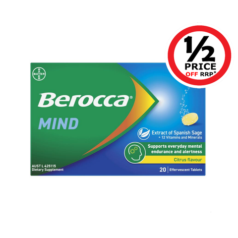 Berocca Mind Citrus 20 Effervescent Tablets (Expiry 07/2026) Berocca Mind Citrus 20 Effervescent Tablets (Expiry 07/2026)