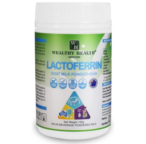 Wealthy Health Lactoferrin Goat Milk Powder + DHA 120g Wealthy Health Lactoferrin Goat Milk Powder + DHA 120g