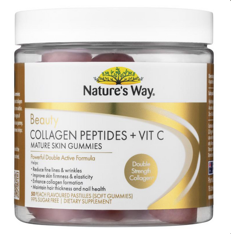 Nature's Way Beauty Collagen Peptides + Vit C Mature Skin 50 Gummies Nature's Way Beauty Collagen Peptides + Vit C Mature Skin 50 Gummies