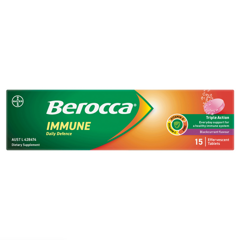Berocca Immune Daily Defence Blackcurrant 15 Effervescent Tablets Berocca Immune Daily Defence Blackcurrant 15 Effervescent Tablets