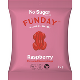 Funday Natural Sweets No Sugar Added Raspberry Flavoured Gummy Frogs 50g