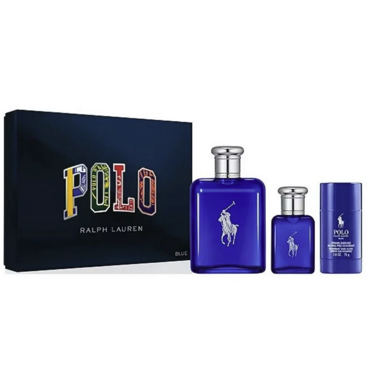 Ralph Lauren Polo Blue Eau De Toilette 125mL 3 Piece Set Better Value