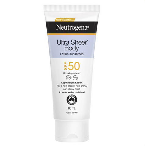 Neutrogena Ultra Sheer Body Lotion Sunscreen SPF 50 85mL Neutrogena Ultra Sheer Body Lotion Sunscreen SPF 50 85mL
