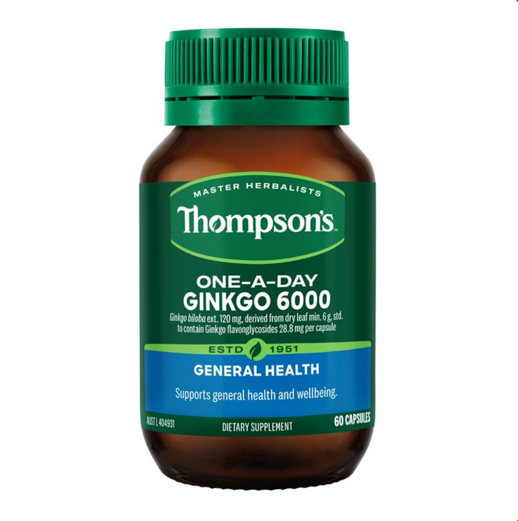 Thompson's One-A-Day Ginkgo Biloba 6000mg 60 Capsules