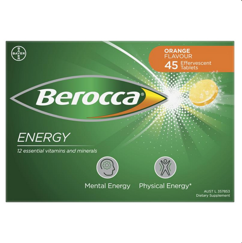 Berocca Energy Orange 45 Effervescent Tablets Berocca Energy Orange 45 Effervescent Tablets