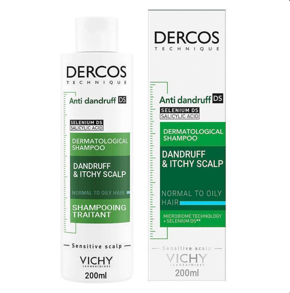 Dercos Anti-Dandruff DS Shampoo for Normal to Oily Hair 200mL