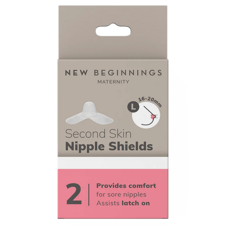 New Beginnings Second Skin Nipple Shields Large 2 Pack