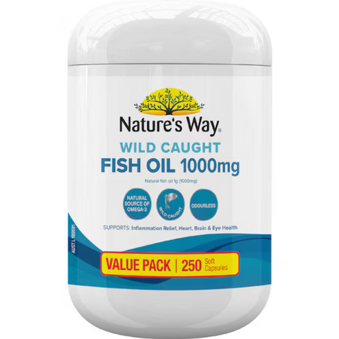 Nature's Way Wild Caught Fish Oil 1000mg 250 Soft Capsules Nature's Way Wild Caught Fish Oil 1000mg 250 Soft Capsules
