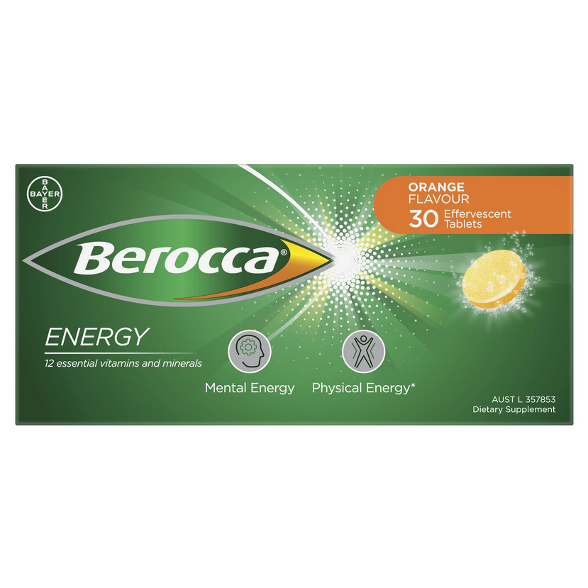 Berocca Energy Vitamin Orange 30 Effervescent Tablets