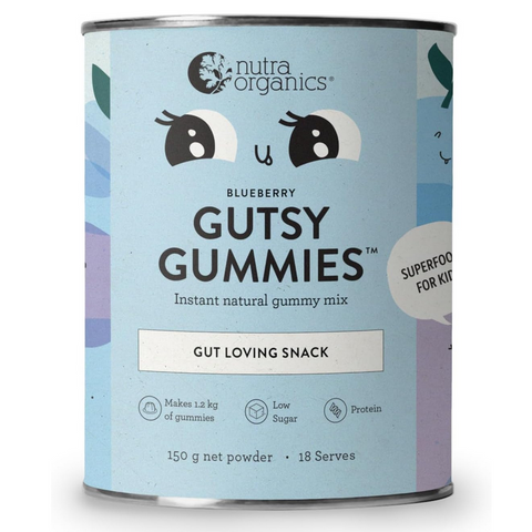 Nutra Organics Gutsy Gummies Gut Loving Snack Blueberry 150g Nutra Organics Gutsy Gummies Gut Loving Snack Blueberry 150g