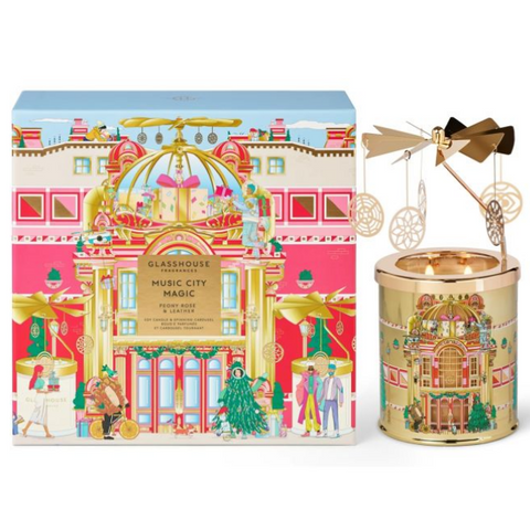 GlassHouse Fragrances Spinning Carousel Gift Set - A Tahaa Affair GlassHouse Fragrances Spinning Carousel Gift Set - A Tahaa Affair