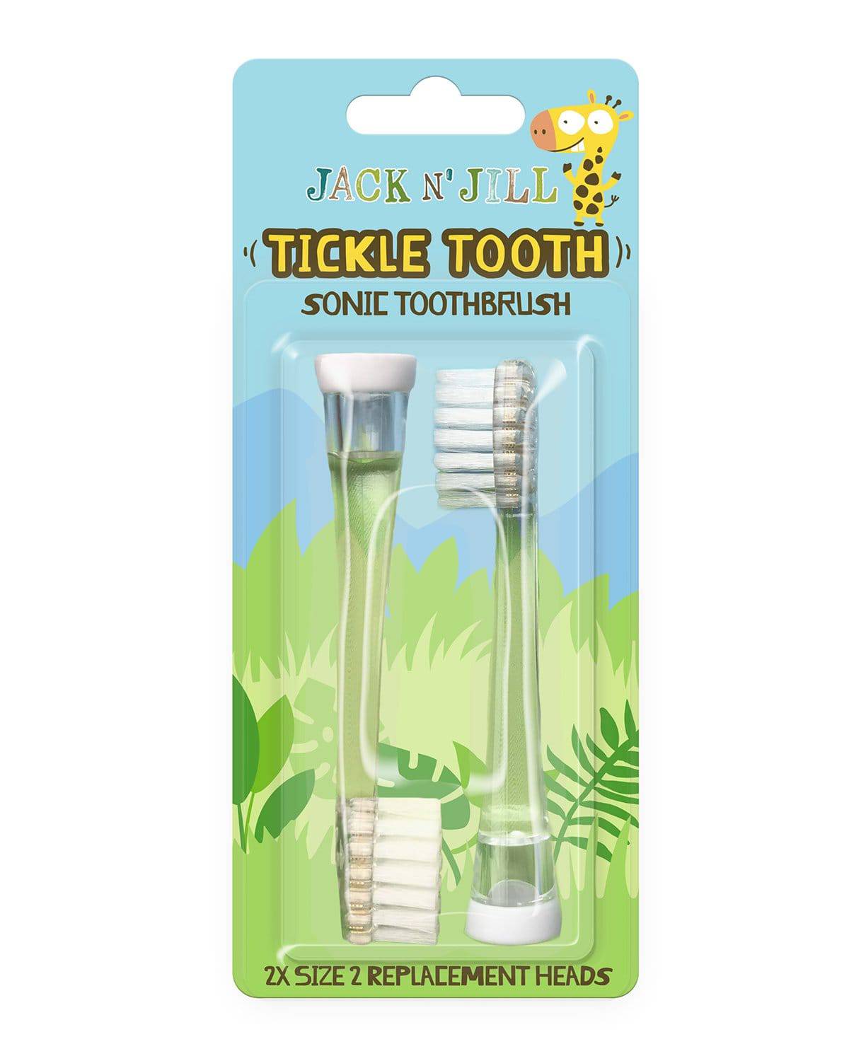 Jack N' Jill Kids Tickle Tooth Sonic Toothbrush Replacement Head 2 Packs